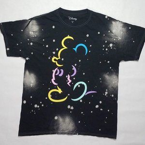 Disney Mickey Mouse XL T-Shirt Outline Galaxy